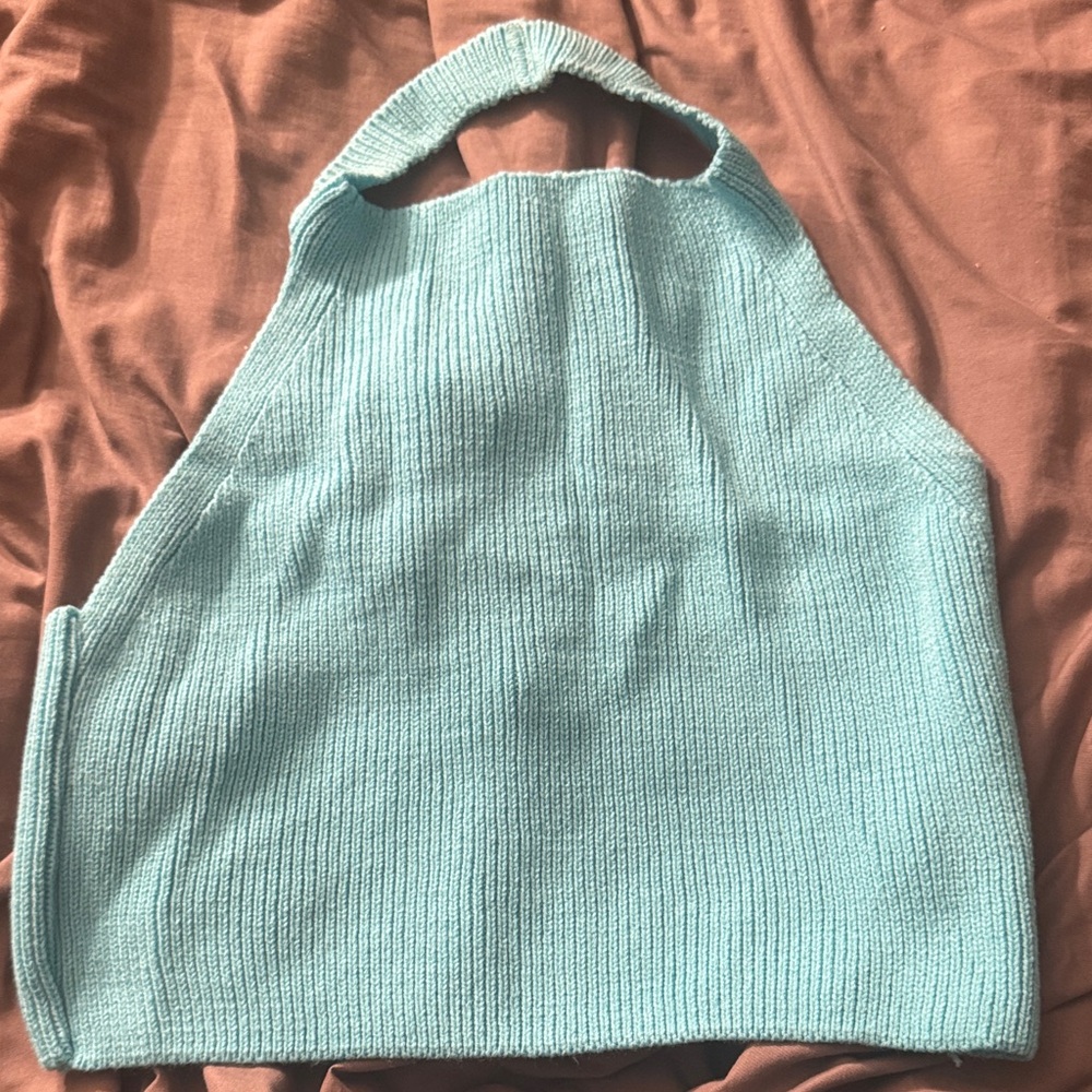 PrettyLittleThing Sky Blue Knit Top